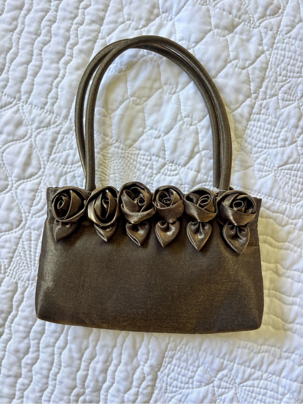 CARLO FELLINI | Olive Sateen Whimsigoth Vintage Evening Bag